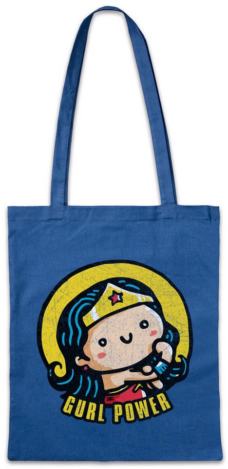 Urban Backwoods Beuteltasche Gurl Power II Stofftasche Girls Wonder Fun Comic Look Girl Woman Hero (1-tlg), Feminism Feminismus Heroine Frauemrechte von Urban Backwoods