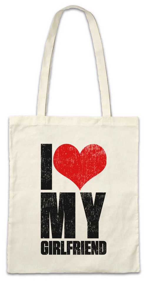 Urban Backwoods Beuteltasche I Love My Girlfriend Stofftasche Valentines Day Valentinstag Liebe (1-tlg), Woman Frau Wife Ehe von Urban Backwoods