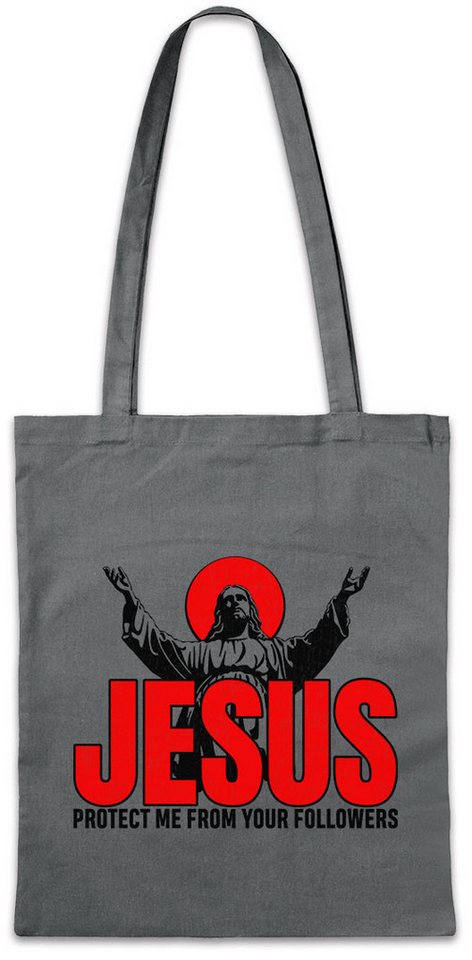 Urban Backwoods Beuteltasche Jesus Protect Me From Your Followers Stofftasche Holy Christus Christ (1-tlg), Maria INRI Cross Kirche von Urban Backwoods