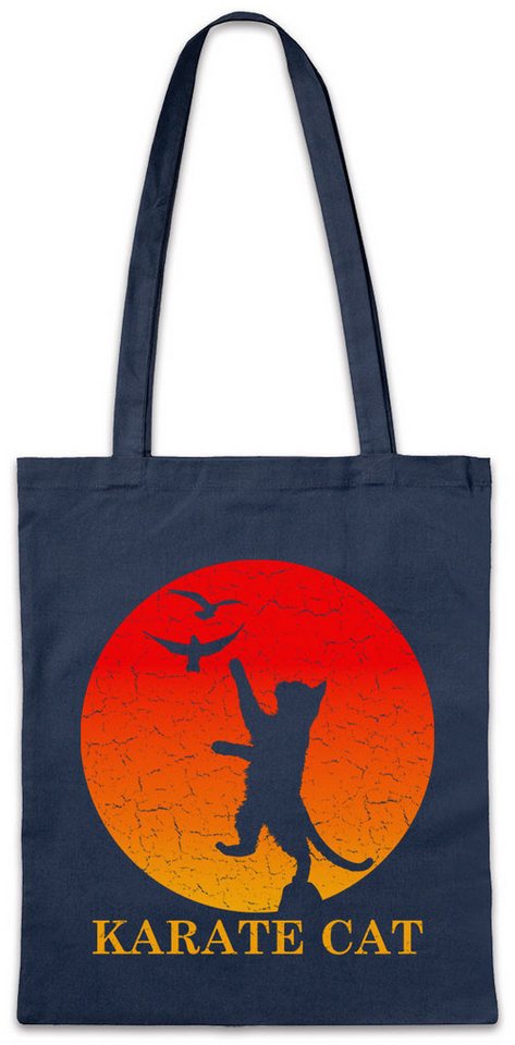 Urban Backwoods Beuteltasche Karate Cat Stofftasche Miau Katze Kid Katzen Liebhaber Kai Liebe Cobra (1-tlg), Pfote Cats Tatze Kralle von Urban Backwoods