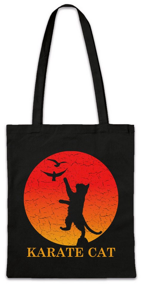 Urban Backwoods Beuteltasche Karate Cat Stofftasche Miau Katze Kid Katzen Liebhaber Kai Liebe Cobra (1-tlg), Pfote Cats Tatze Kralle von Urban Backwoods