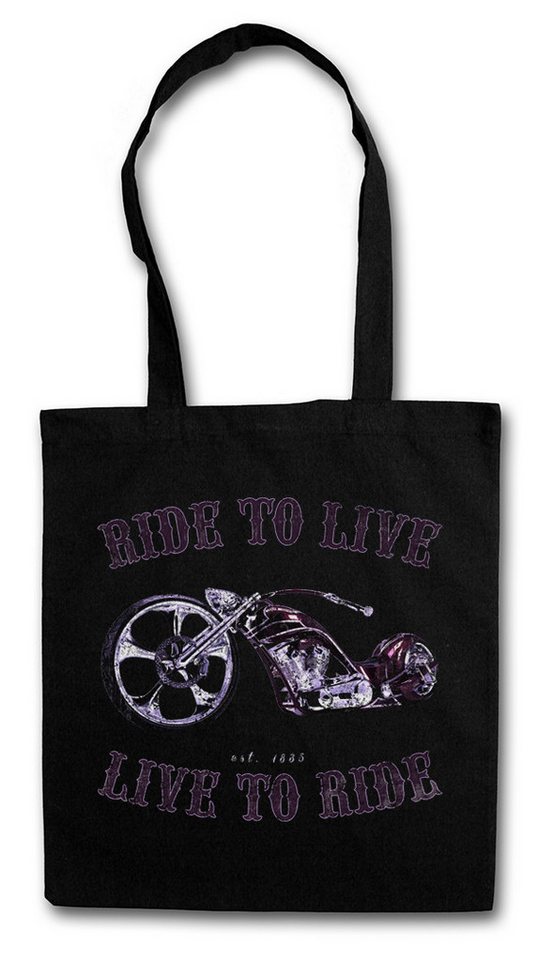 Urban Backwoods Beuteltasche Live To Ride Stofftasche Ride To Live Biker Rider MC Chopper Rocker (1-tlg), Club SOA Patch Biker von Urban Backwoods