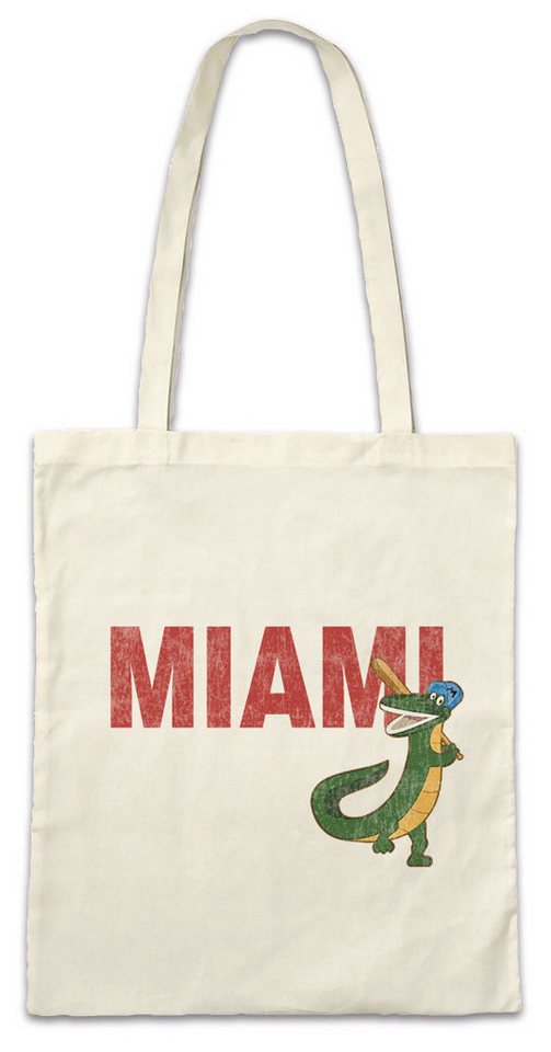 Urban Backwoods Beuteltasche Miami Gators Stofftasche Back To The 80s Zurück In die Future Zukunft (1-tlg), Marty Doc McFly Brown von Urban Backwoods