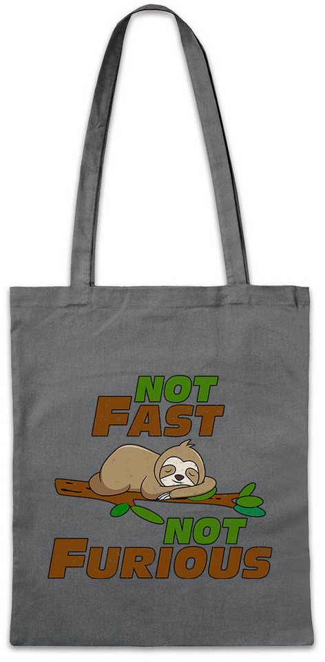 Urban Backwoods Beuteltasche Not Fast Not Furious Stofftasche Faultier Faulenzer Schlafen Lazy (1-tlg), Mittagsschlaf Siesta Fun Sleep von Urban Backwoods