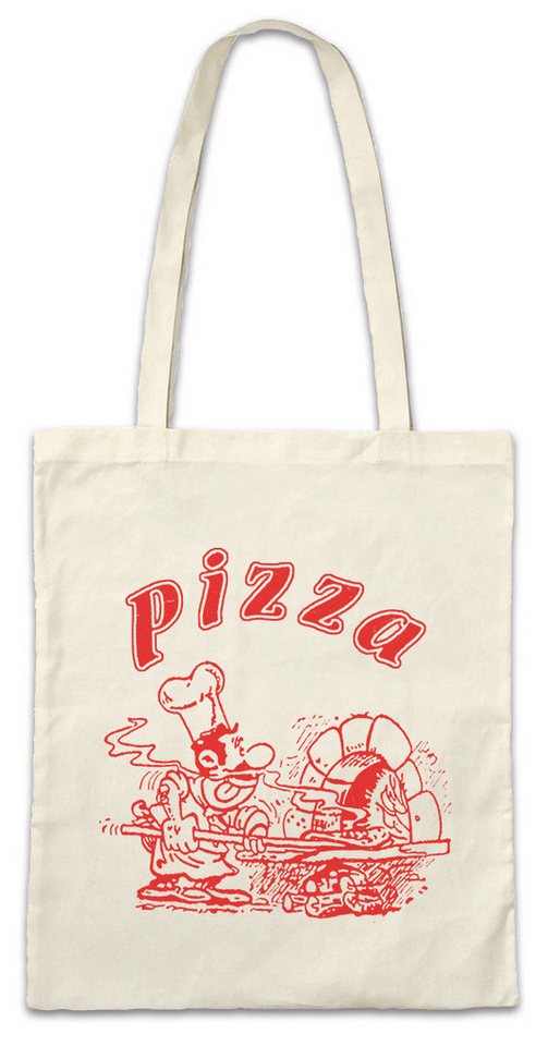 Urban Backwoods Beuteltasche Pizza Box D Stofftasche Italia Pizzeria Italien Tratorria Zeichen Logo (1-tlg), Sign Pizzabäcker Restaurant Maker von Urban Backwoods