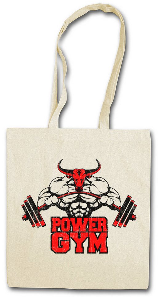 Urban Backwoods Beuteltasche Power Gym Bull Stofftasche Fitness Sports Bulle Stier Muscles Pump (1-tlg), Training Muskeln Body Building von Urban Backwoods