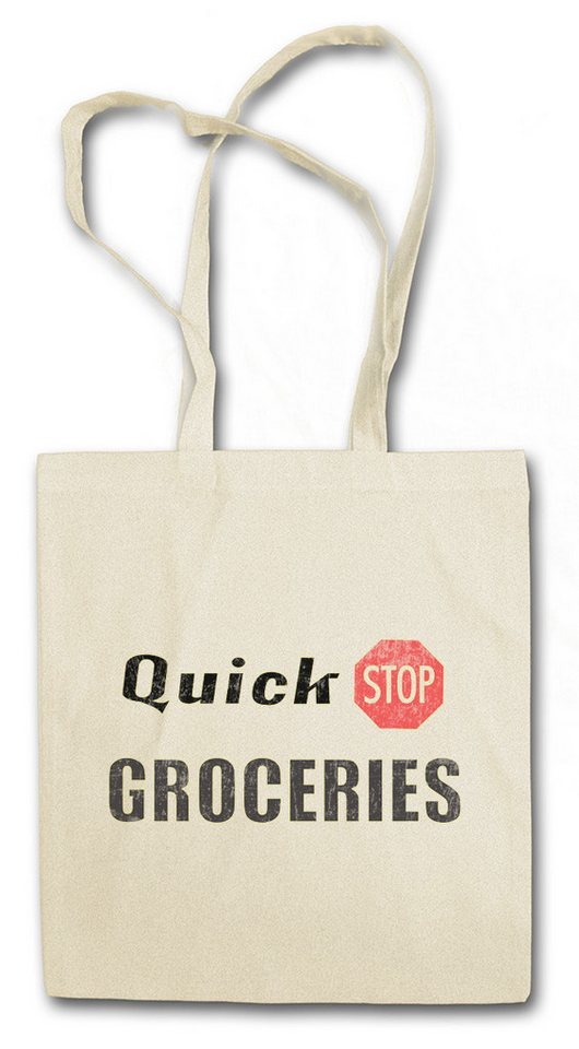 Urban Backwoods Beuteltasche Quick Stop Groceries Stofftasche Grocery Zeichen Sign Insignia Clerks (1-tlg), Logo Company Movie Firmenlogo von Urban Backwoods