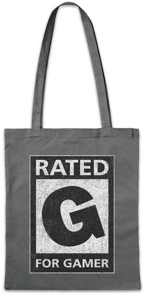 Urban Backwoods Beuteltasche Rated For Gamer Stofftasche Gamer Gaming Games Nerd Geek Thumbs Up (1-tlg), Controller Video Game Joystick von Urban Backwoods