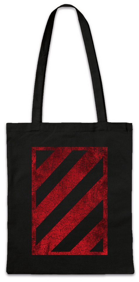 Urban Backwoods Beuteltasche Red Black Hazard Stofftasche Hats The Los Angeles Bloc Colony Homeland (1-tlg), Security Patch Symbol Sign von Urban Backwoods