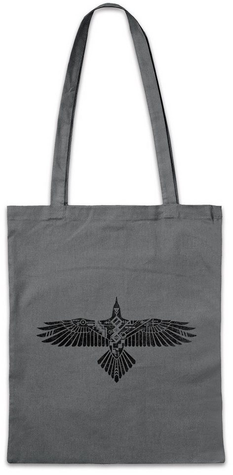 Urban Backwoods Beuteltasche Robot Raven Stofftasche Roboter Rabe Raben Technologie Technology (1-tlg), Science Wissenschaft Alchemie Alchemy von Urban Backwoods