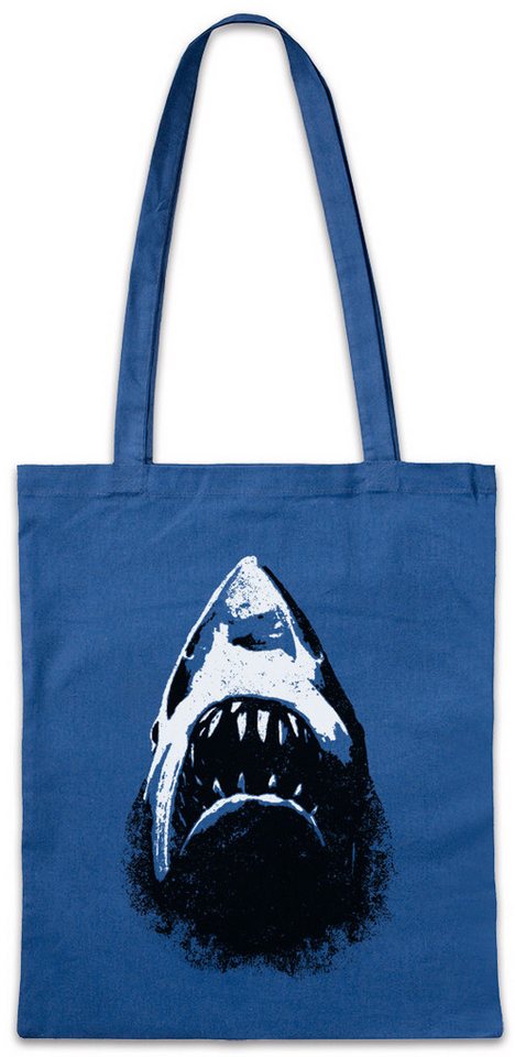 Urban Backwoods Beuteltasche Shark Face Stofftasche Hai Jaws Sharks Geek Nerd Haifisch Weiße Hunger (1-tlg), White Kiefer Zähne von Urban Backwoods