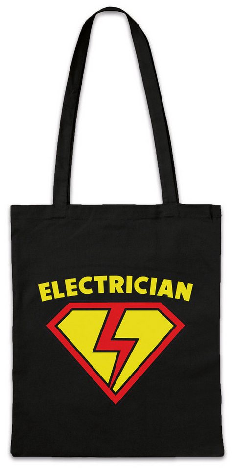 Urban Backwoods Beuteltasche Super Electrician Stofftasche Elektriker Volt Strom Geselle Lehre Man (1-tlg), Meister Beruf Zunft Handwerk von Urban Backwoods