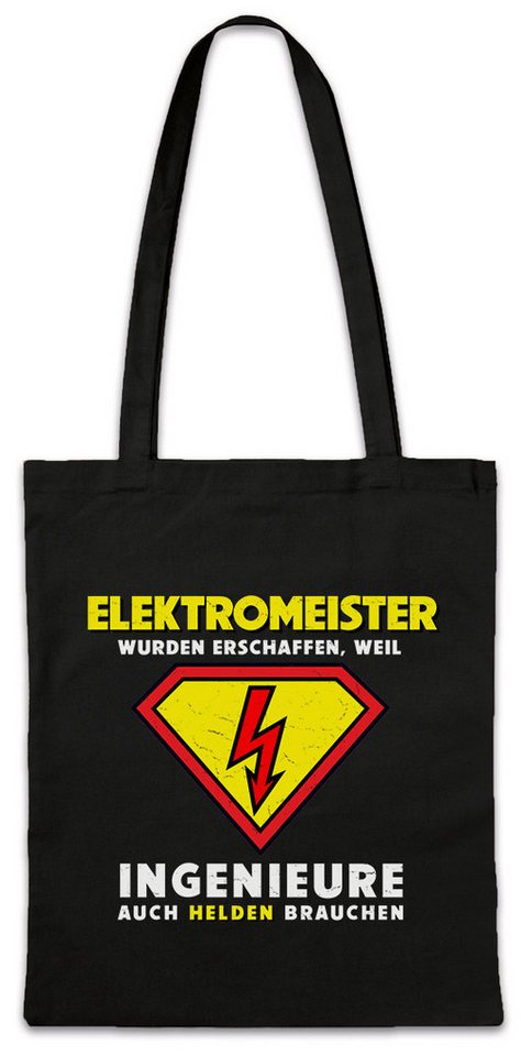Urban Backwoods Beuteltasche Super Elektromeister Stofftasche Energie Beruf Meister Man Logo Zunft (1-tlg), Handwerk Elektriker Fun von Urban Backwoods