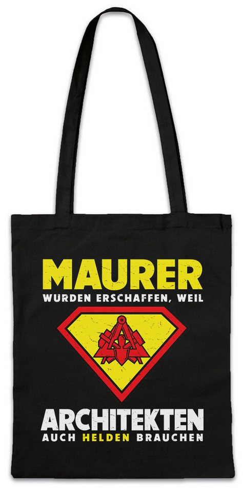 Urban Backwoods Beuteltasche Super Maurer Stofftasche Symbol Handwerk Beruf Lehre Man Geselle (1-tlg), Meister Zunft Baustelle Bau von Urban Backwoods