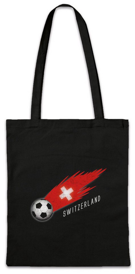 Urban Backwoods Beuteltasche Switzerland Football Comet I Stofftasche Schweiz Schweizer Swiss (1-tlg), Fußball Fahne Fussball Komet von Urban Backwoods