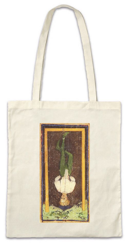 Urban Backwoods Beuteltasche Tarot Arcanum Hanged Man Stofftasche Karte Karten Card Voddoo Der (1-tlg), Gehängte Hängende Mann Black von Urban Backwoods