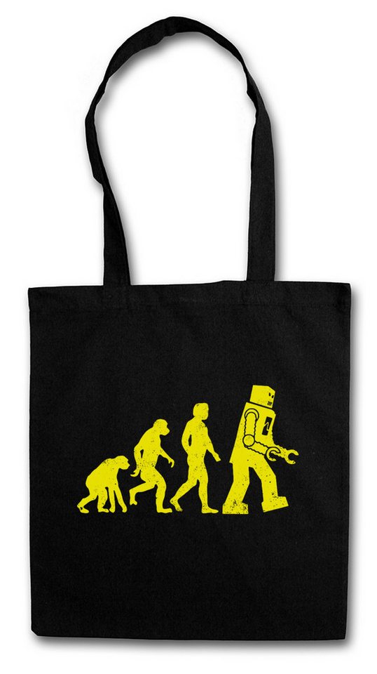 Urban Backwoods Beuteltasche The Big Black Robot Evolution Stofftasche Geek Triangle Bang Freak (1-tlg), TBBT Theory Roboter Nerd von Urban Backwoods