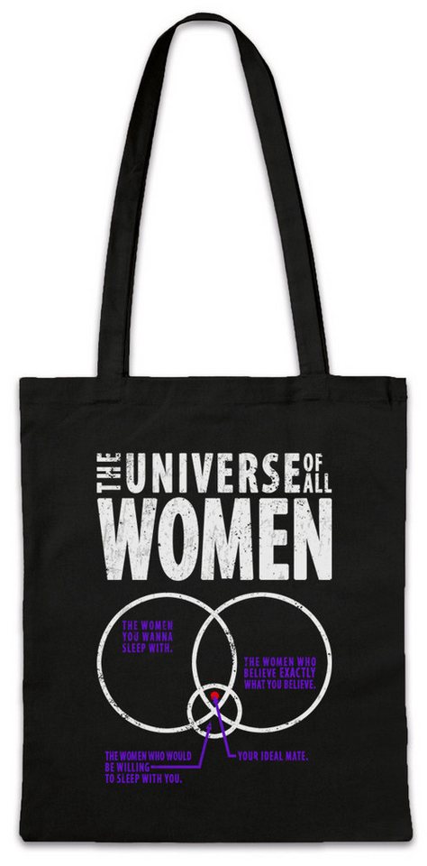 Urban Backwoods Beuteltasche The Universe Of Women Logo II Stofftasche Big Comedy TV TBBT Bang (1-tlg), Humor Theory Sheldon Geek von Urban Backwoods