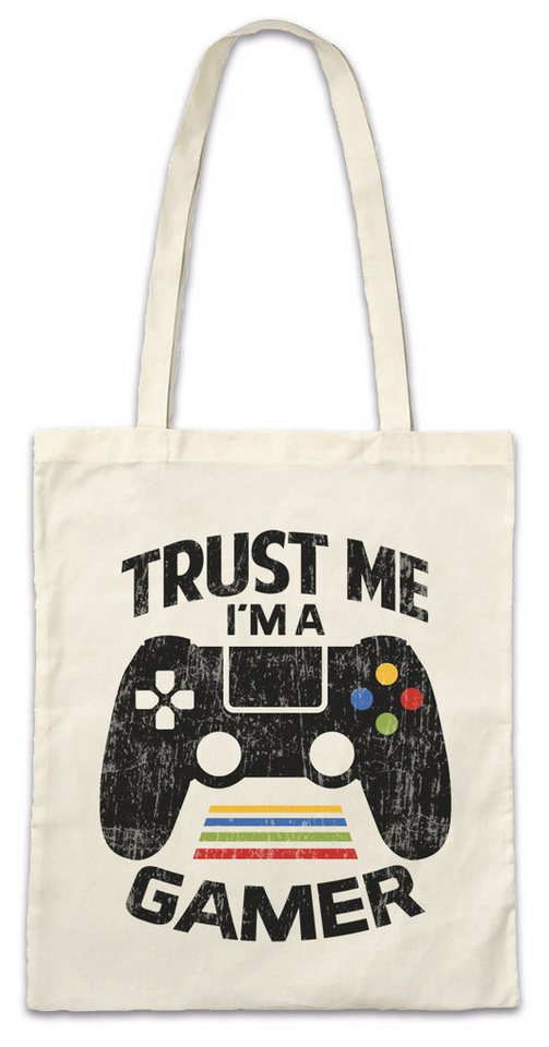 Urban Backwoods Beuteltasche Trust Me I'm A Gamer Stofftasche Gamer Gaming Games Pixel Retro Arcade (1-tlg), 8 16 Bit Geek von Urban Backwoods