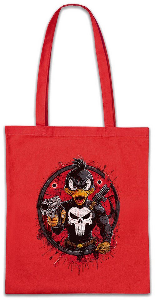 Urban Backwoods Beuteltasche Vigilante Duck Stofftasche Skull Logo Toon Cartoon Comic Daffy (1-tlg), Punisher Symbol Zeichen Bunny von Urban Backwoods