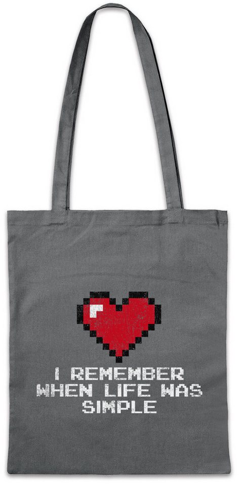 Urban Backwoods Beuteltasche When Life Was Simple Stofftasche Gamer Dark Games Gaming Video RPG (1-tlg), Roleplay Nerd PC Admin von Urban Backwoods