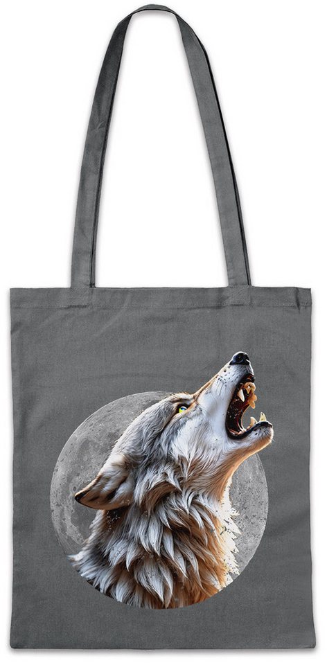 Urban Backwoods Beuteltasche Wolf Full Moon Stofftasche Mond Wölfe Werwolf Wolves Werewolf Vollmond (1-tlg), Eclipse The Howling Das von Urban Backwoods