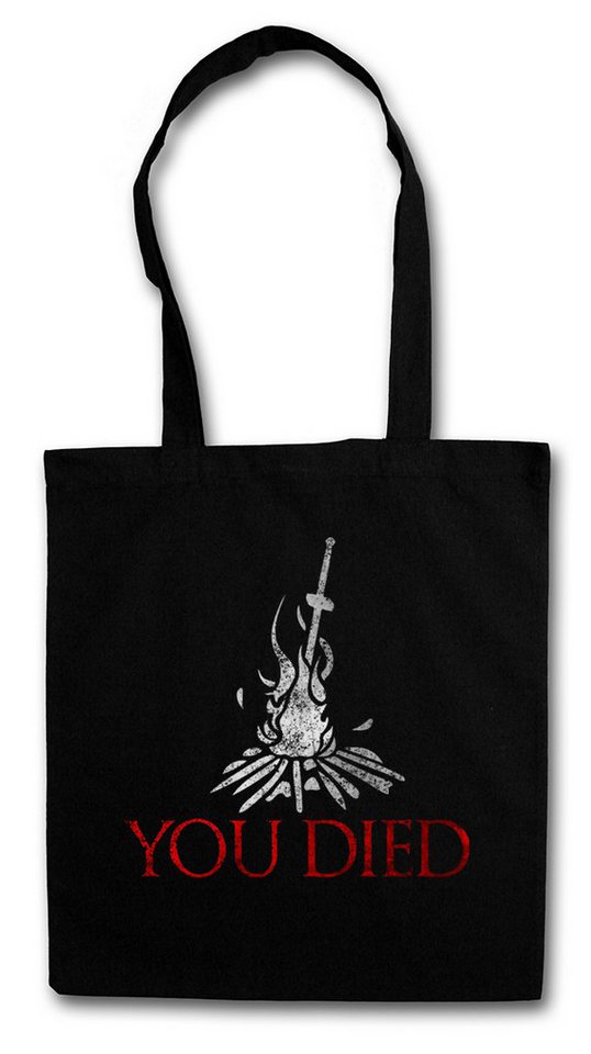 Urban Backwoods Beuteltasche You Died Soul Stofftasche Shirt Firelink Shrine Dark Gamer Kult Souls (1-tlg), Nerd Geek Hack Slay von Urban Backwoods
