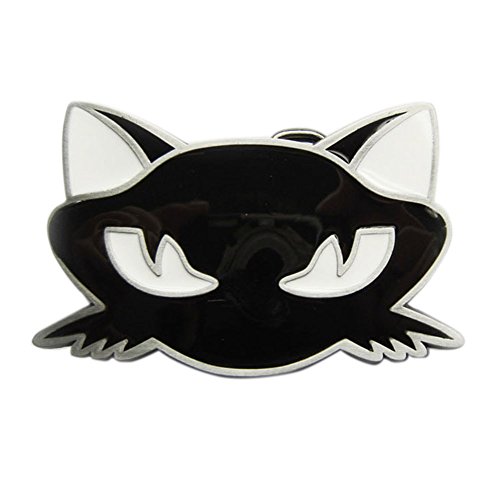 Urban Backwoods Black Cat Face Gürtelschnalle für Wechselgürtel Buckle von Urban Backwoods