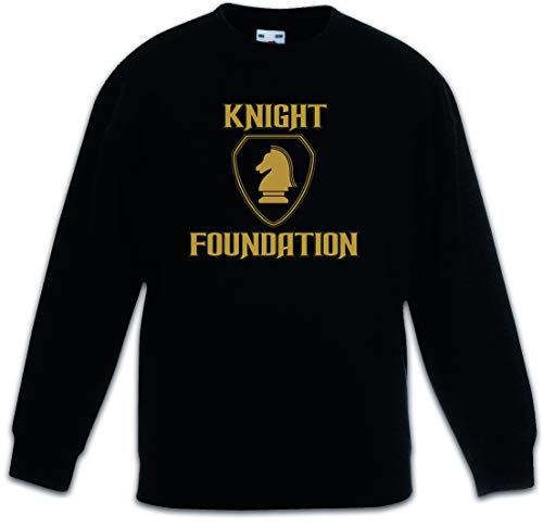 Urban Backwoods Black Knight Foundation Logo Kinder Jungen Mädchen Pullover Schwarz Größe 6 Jahre von Urban Backwoods