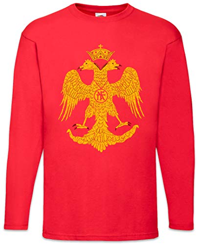 Urban Backwoods Byzantium Eagle Flag I Herren Langarm T-Shirt Rot Größe XL von Urban Backwoods