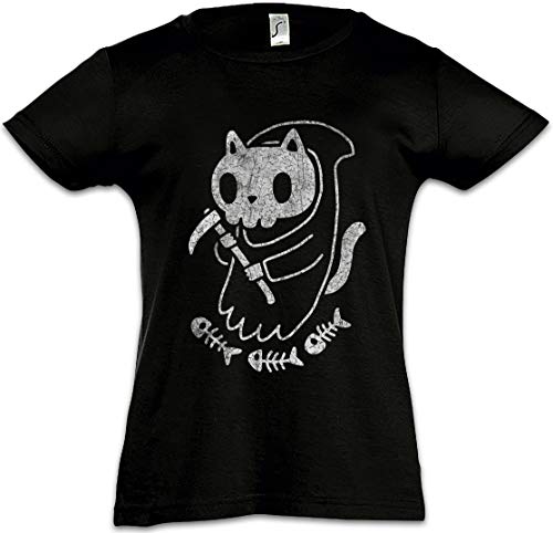 Urban Backwoods Cat Reaper II Mädchen Kinder Kids T-Shirt Schwarz Größe 12 Jahre von Urban Backwoods