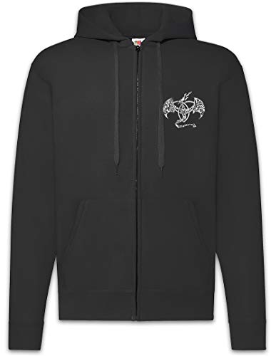 Urban Backwoods Celtic Dragon IV Herren Zipper Hoodie Kapuzenpullover Schwarz Größe 2XL von Urban Backwoods