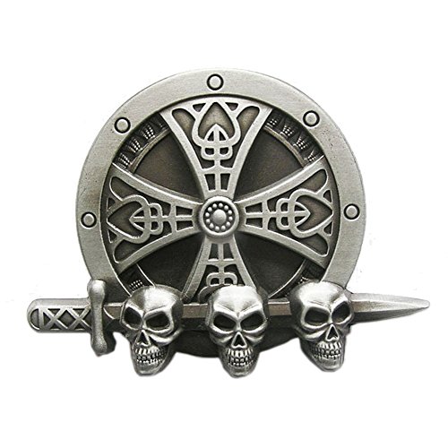 Urban Backwoods Celtic Skulls & Sword I Gürtelschnalle für Wechselgürtel Buckle von Urban Backwoods