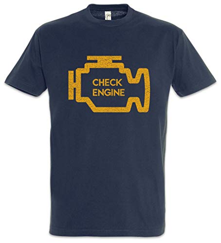 Urban Backwoods Check Engine Herren T-Shirt Blau Größe XL von Urban Backwoods