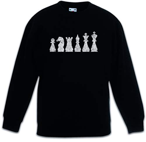 Urban Backwoods Chess II Kinder Jungen Mädchen Pullover Schwarz Größe 8 Jahre von Urban Backwoods