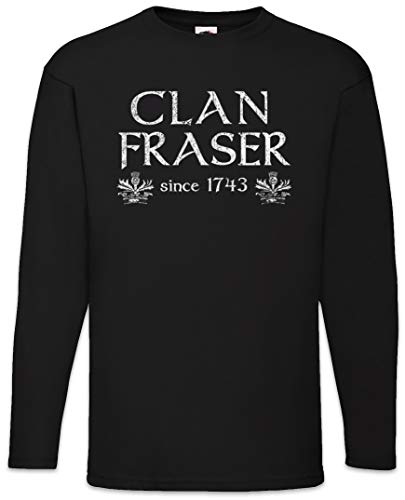 Urban Backwoods Clan Fraser Herren Langarm T-Shirt Schwarz Größe 3XL von Urban Backwoods