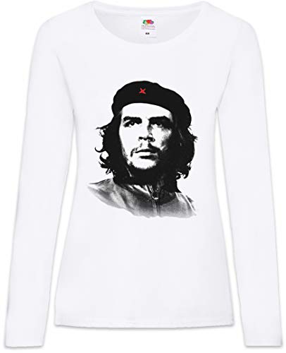 Urban Backwoods Classic Che Guevara Portrait II Damen Langarm T-Shirt Weiß Größe XS von Urban Backwoods