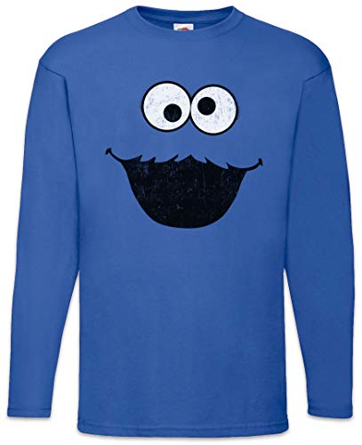 Urban Backwoods Cookie Monster Herren Langarm T-Shirt Blau Größe L von Urban Backwoods