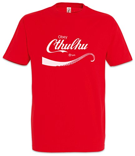 Urban Backwoods Cthulhu Cola Herren T-Shirt Rot Größe 2XL von Urban Backwoods