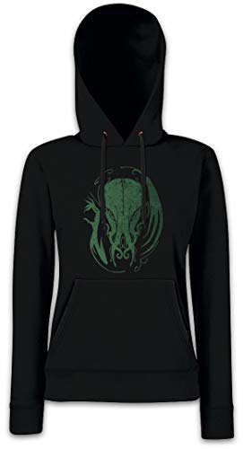 Urban Backwoods Cthulhu VIII Damen Kapuzenpullover Hoodie Schwarz Größe L von Urban Backwoods