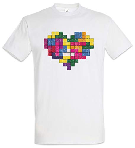 Urban Backwoods Cube Heart Herren T-Shirt Weiß Größe S von Urban Backwoods