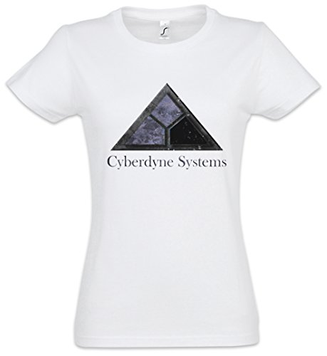 Urban Backwoods Cyberdyne Systems Logo Damen T-Shirt Weiß Größe M von Urban Backwoods