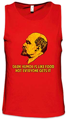 Urban Backwoods Dark Humor is Like Food Herren Männer Tank Top Training Shirt Rot Größe L von Urban Backwoods