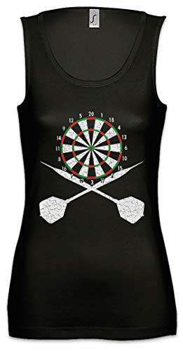 Urban Backwoods Darts Board and Crossed Darts Damen Frauen Tank Top Shirt Schwarz Größe M von Urban Backwoods