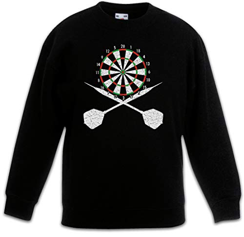 Urban Backwoods Darts Board and Crossed Darts Kinder Jungen Mädchen Pullover Schwarz Größe 12 Jahre von Urban Backwoods