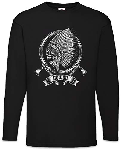 Urban Backwoods Dead Indian Chief Herren Langarm T-Shirt Schwarz Größe M von Urban Backwoods