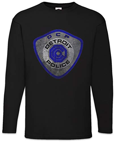 Urban Backwoods Detroit Police Omnicorp Logo Herren Langarm T-Shirt Schwarz Größe L von Urban Backwoods