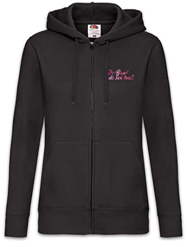 Urban Backwoods Die Braut Die Sich Traut Damen Zipper Hoodie Kapuzenpullover Schwarz Größe L von Urban Backwoods