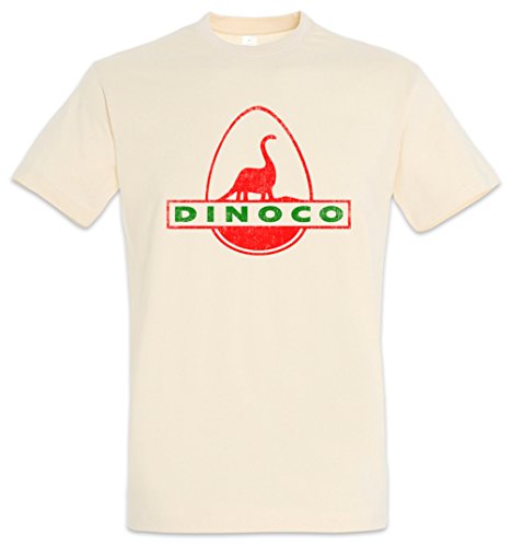 Urban Backwoods Dinoco Logo I Herren T-Shirt Beige Größe M von Urban Backwoods