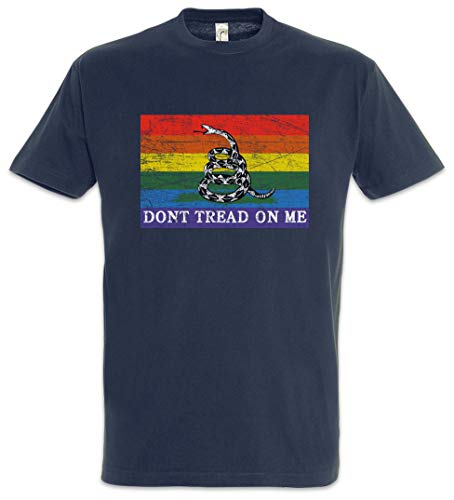 Urban Backwoods Dont Tread On Me Pride Flag Herren T-Shirt Blau Größe L von Urban Backwoods